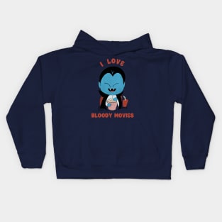 I LOVE BLOODY MOVIES Kids Hoodie